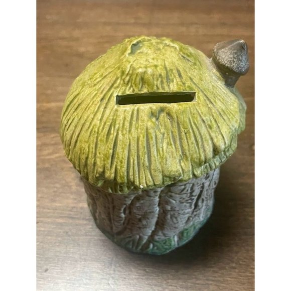 Vintage Enesco Bank Squirrel Tree House Mortgaged Home-Nature - Picture 7 of 9